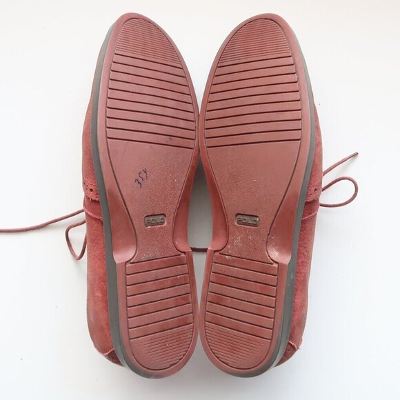 Polo by Ralph Lauren Orrick Burnt Red Leather Wingtip Oxfords Men's Lace-up Shoe - Picture 9 of 16